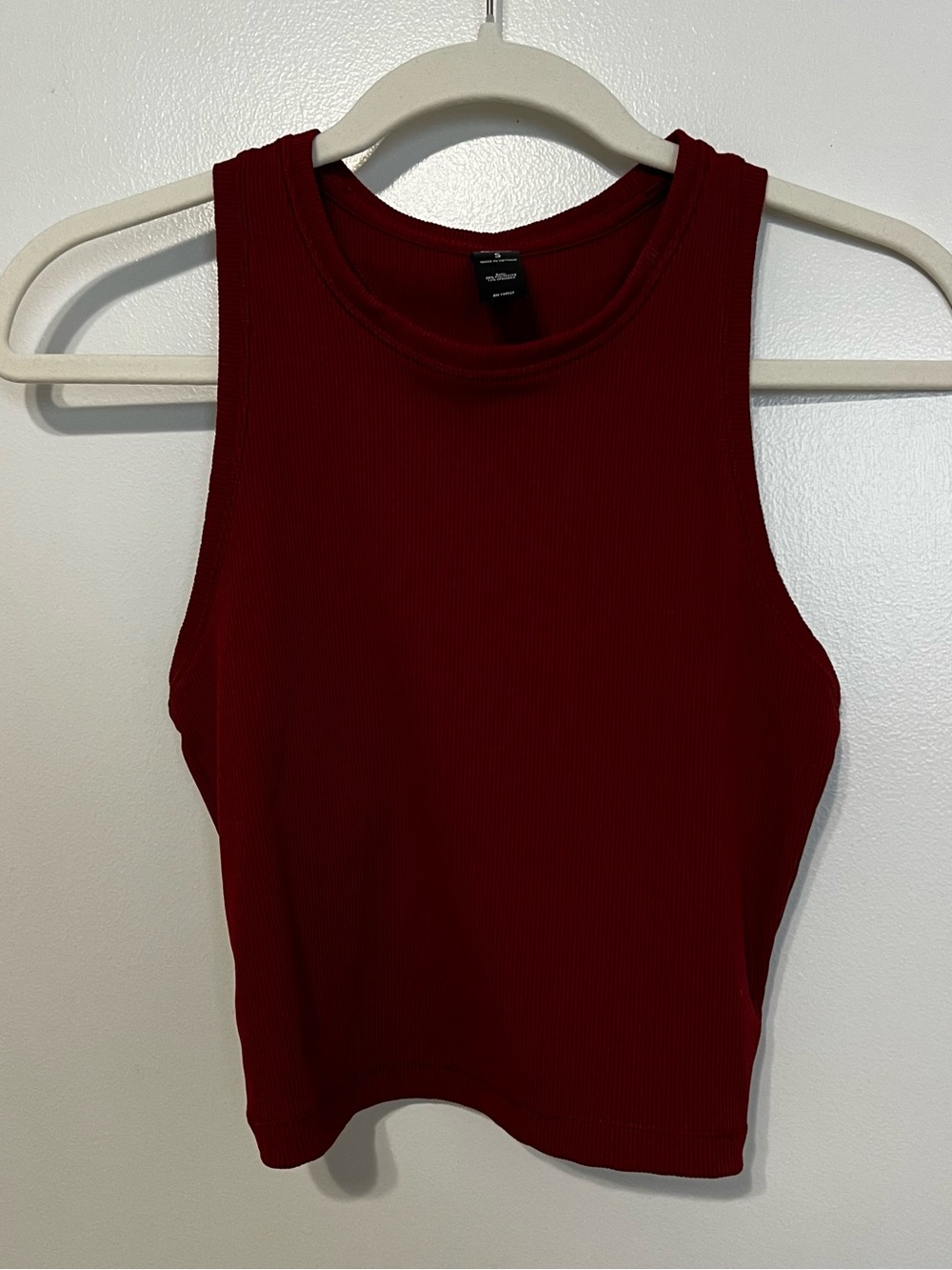 90 Degree By Reflex Ribbed Tank Top - Burgundy
